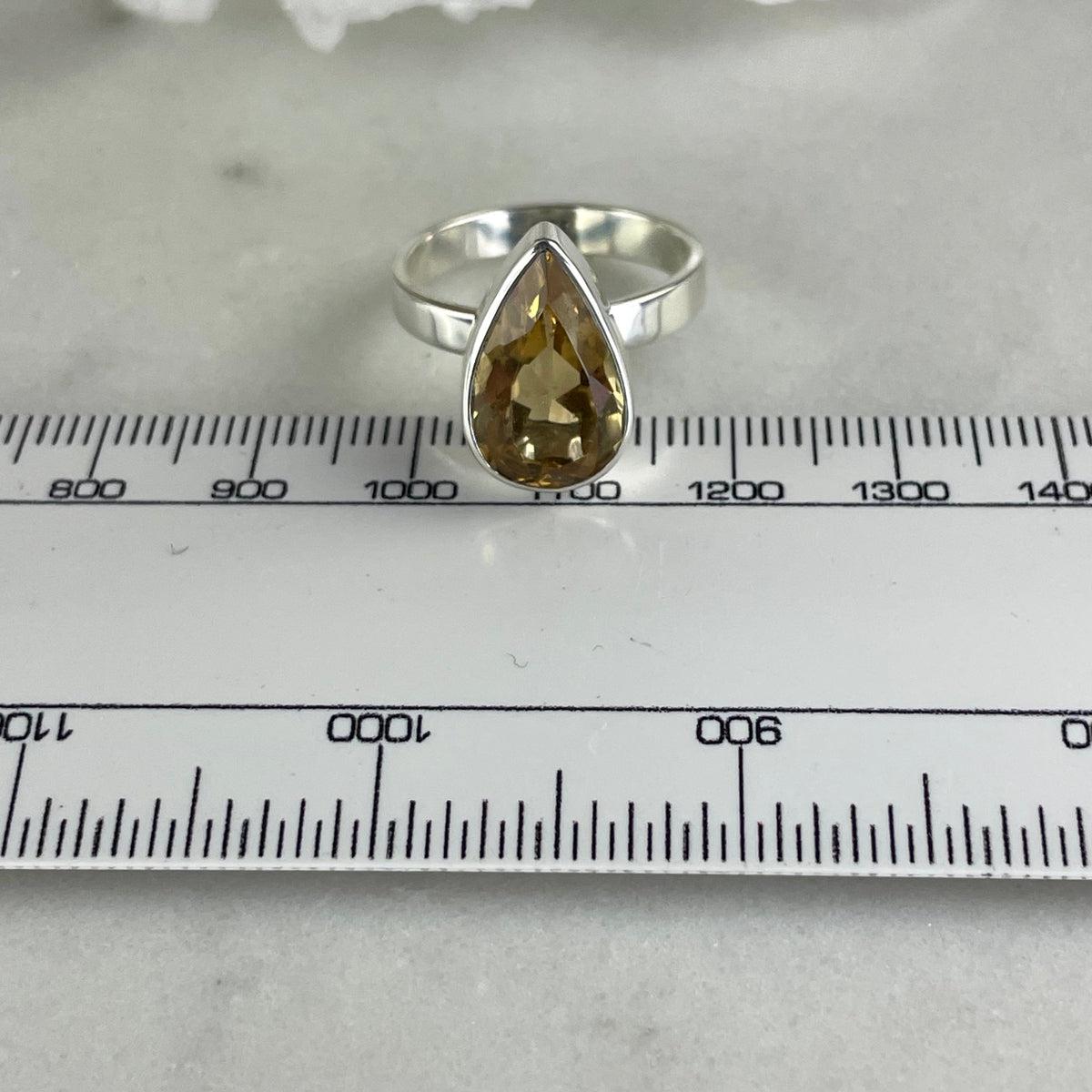 Yellow Gemstone Silver Ring
