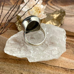 Gold Crystal Silver Ring