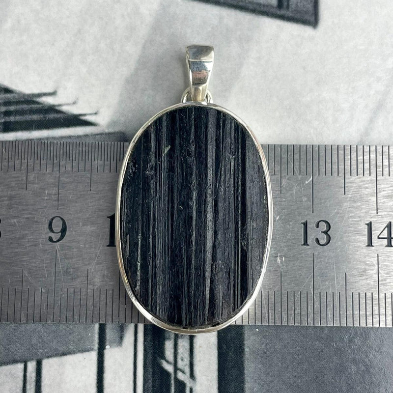Oval Black Tourmaline Necklace