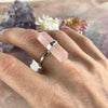 Rose Quartz Crystal Wand Ring