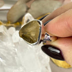 Rough Citrine Silver Ring