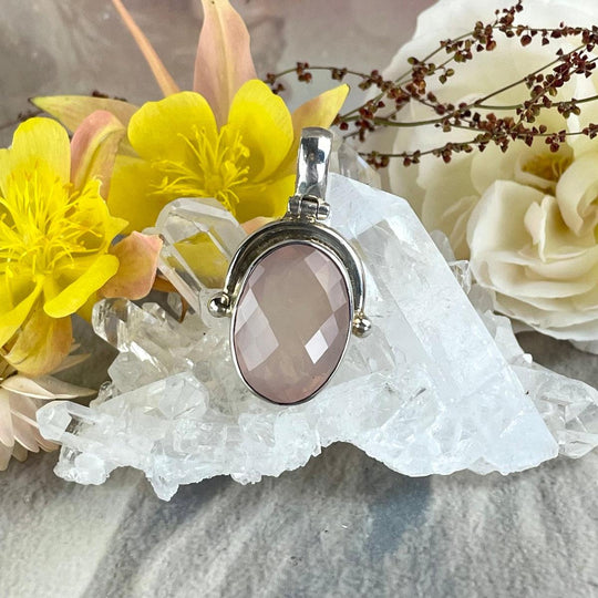 Rose Quartz Oval Pendant