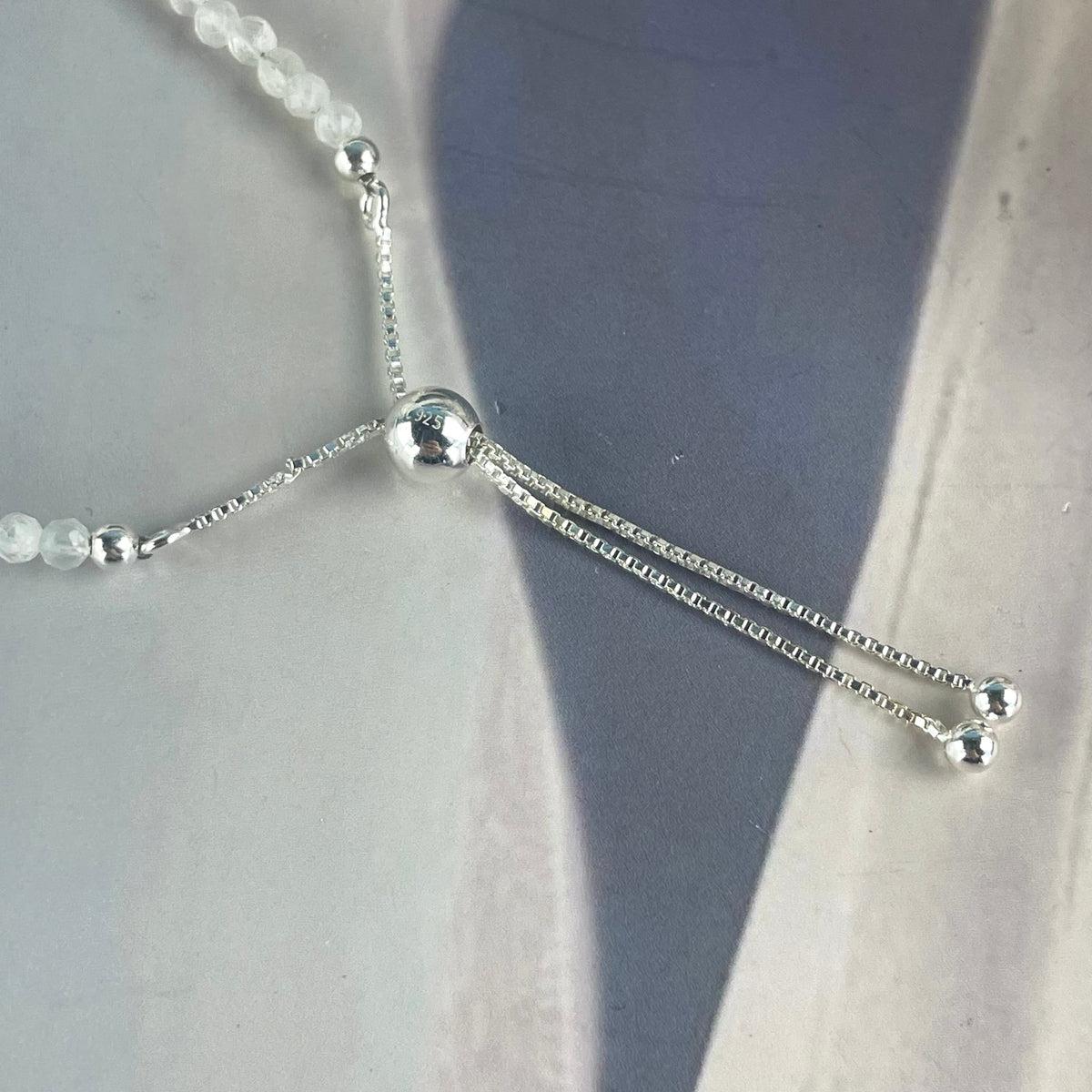 Rainbow Moonstone Bead Bracelet