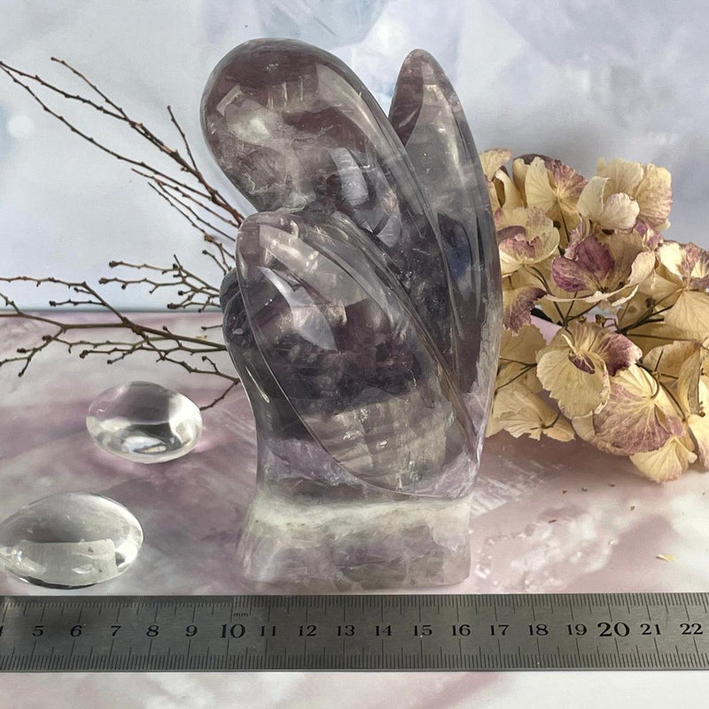 Hand Carved Crystal Angel Carving