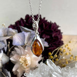 Real Amber Silver Necklace