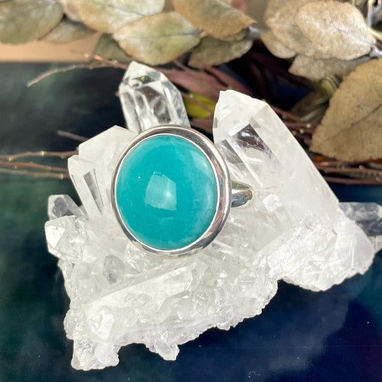 Amazonite Round Ring