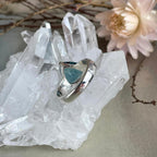 Trillion Cut Fluorite Ring