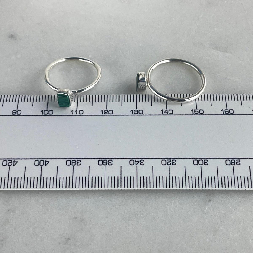 Thin Band Malachite Ring