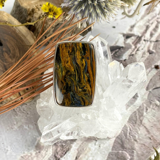 Pietersite Rectangle Ring