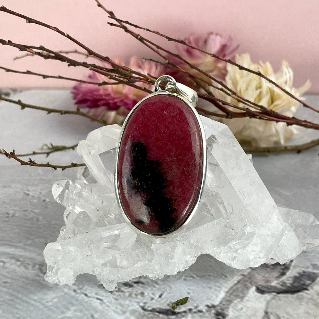 Oval Rhodonite Pendant