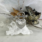 Quartz Heart Silver Pendant