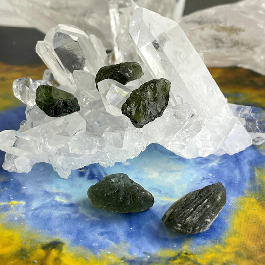 Authentic Moldavite Raw Starter Piece Small-Medium 1.06-2.41g