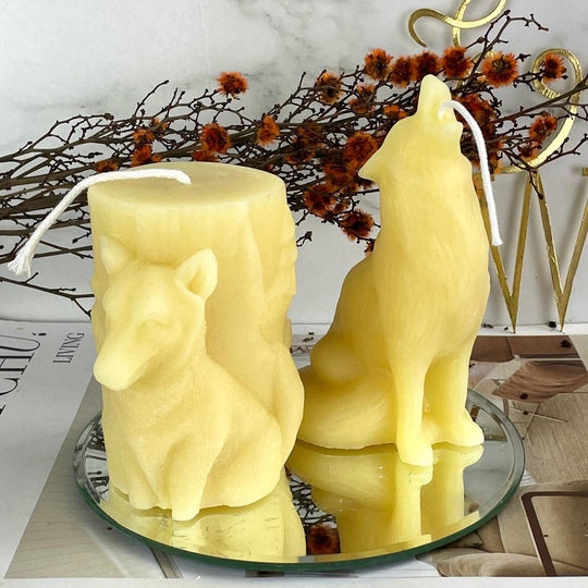 Wolf Beeswax Candles
