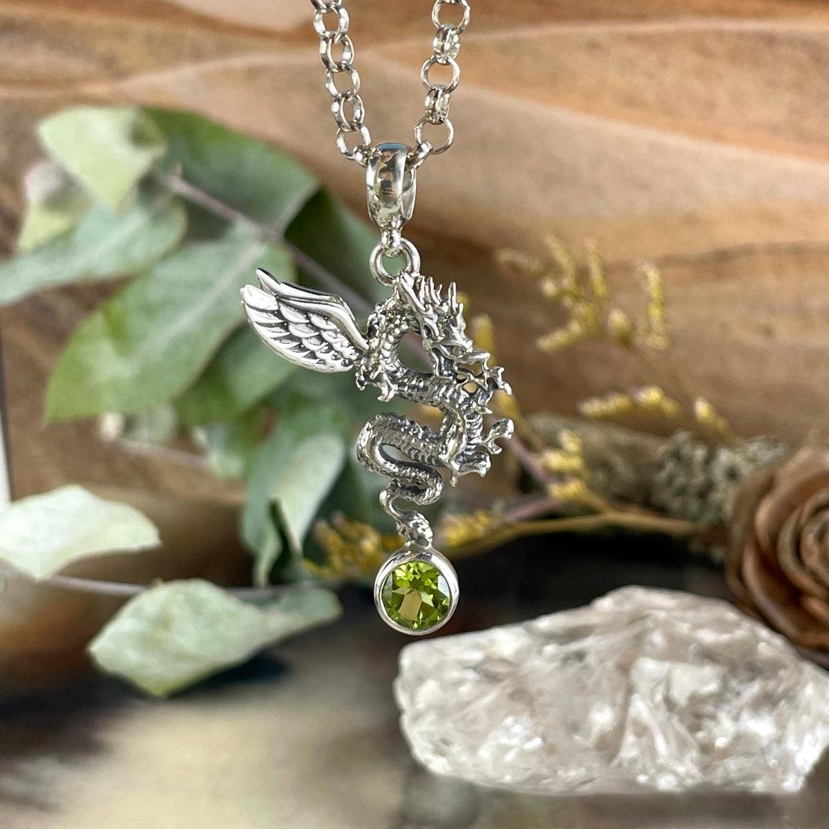 Green Crystal Reptile Pendant