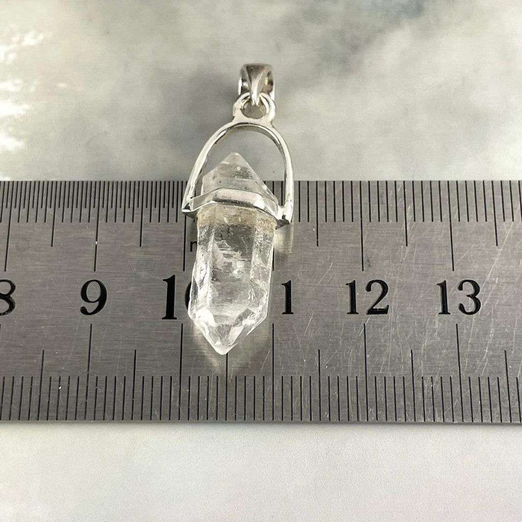 Tibetan Quartz Raw Small Double Terminated Point Pendant