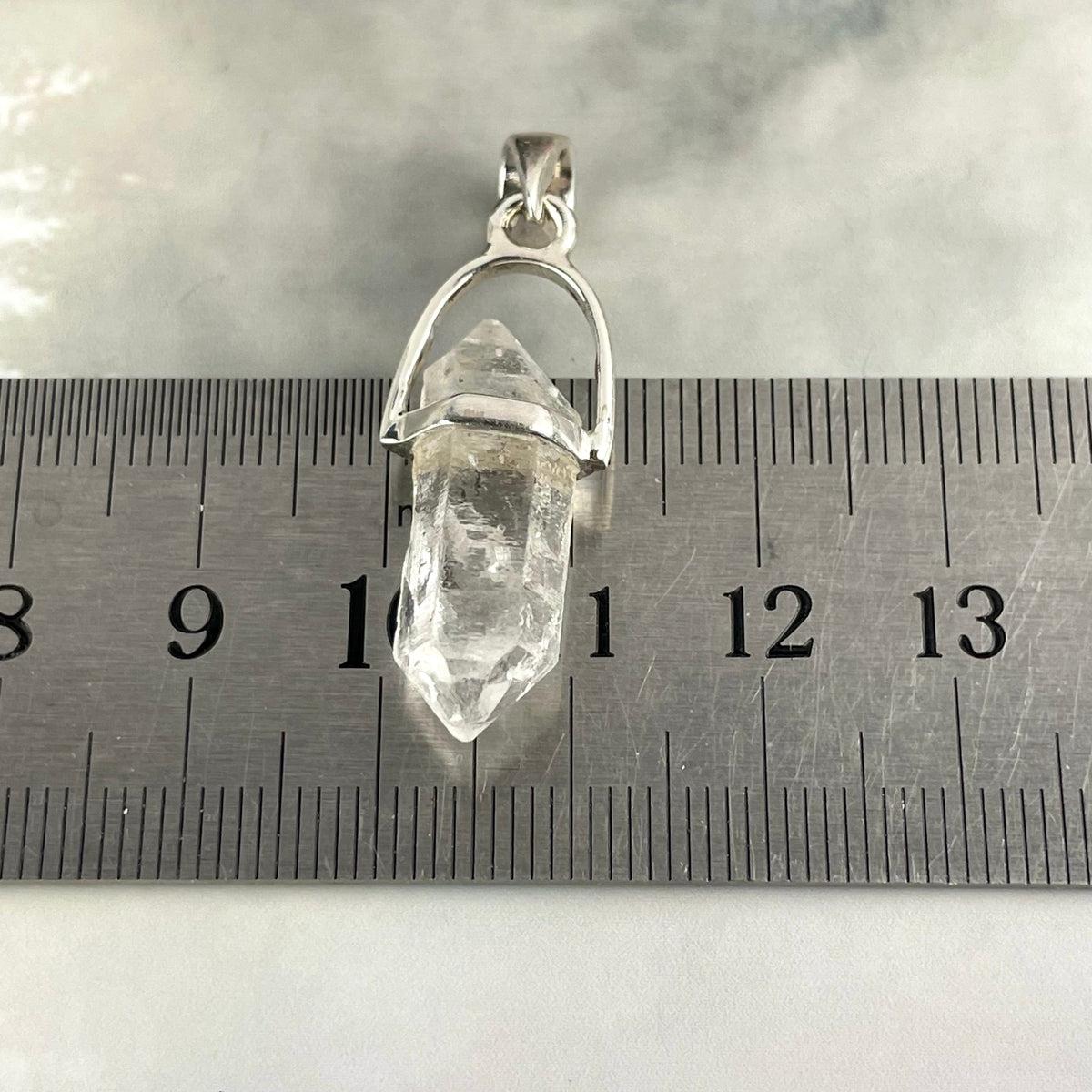 Tibetan Quartz Raw Small Double Terminated Point Pendant