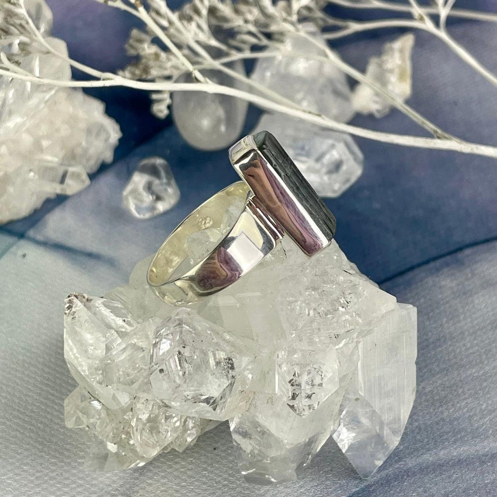 Rectangle Aquamarine Ring
