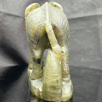 Labradorite Elephant Hand Carved Statue