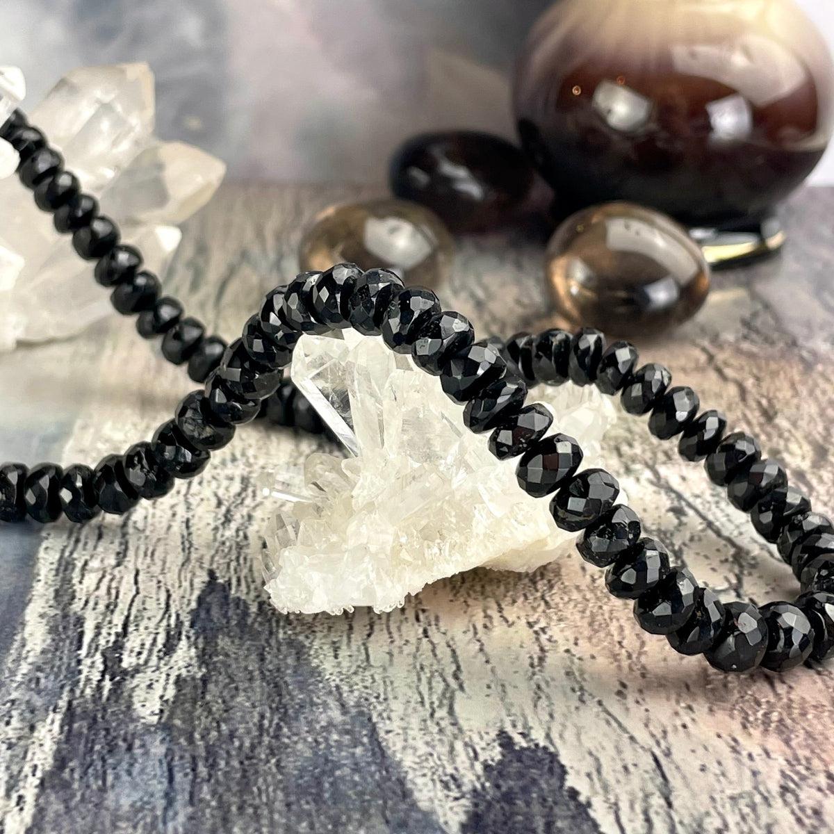 Black Tourmaline Beaded Necklace