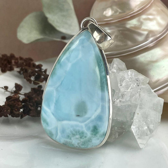Larimar Teardrop Large Pendant