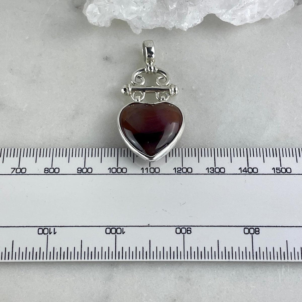 Orange Red Crystal Heart