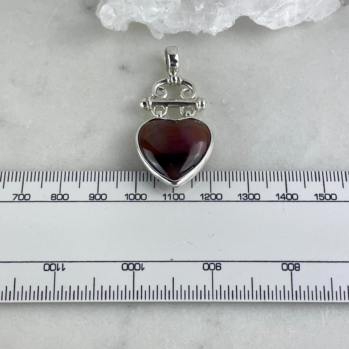Orange Red Crystal Heart