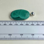 Elongated Oval Malachite Pendant