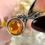 Amber Fine Silver Detail Necklace