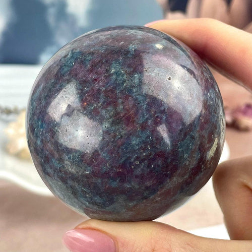 Ruby Kyanite Crystal Sphere