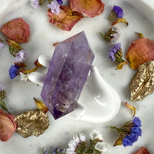 Ametrine Double Terminated Crystal Point 7cm
