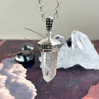 Clear Quartz & Topaz Point Pendant
