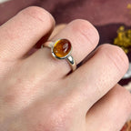 Polished Citrine Oval Ring