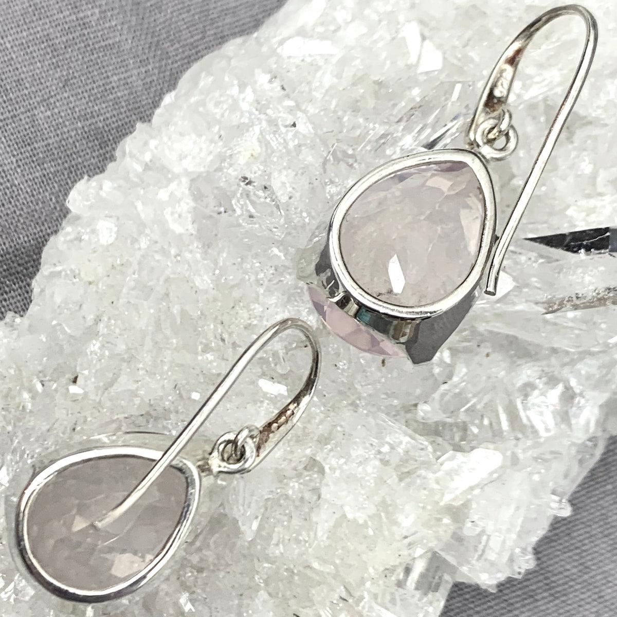 Rose Quartz Teardrop Earrings