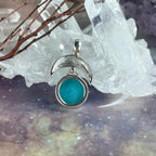 Crystal And Moon Motif Pendant