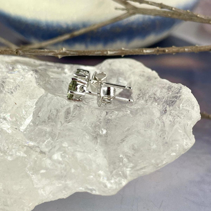 Meteorite Crystal Stud Earrings