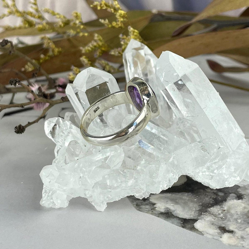 Dark Purple Crystal Ring