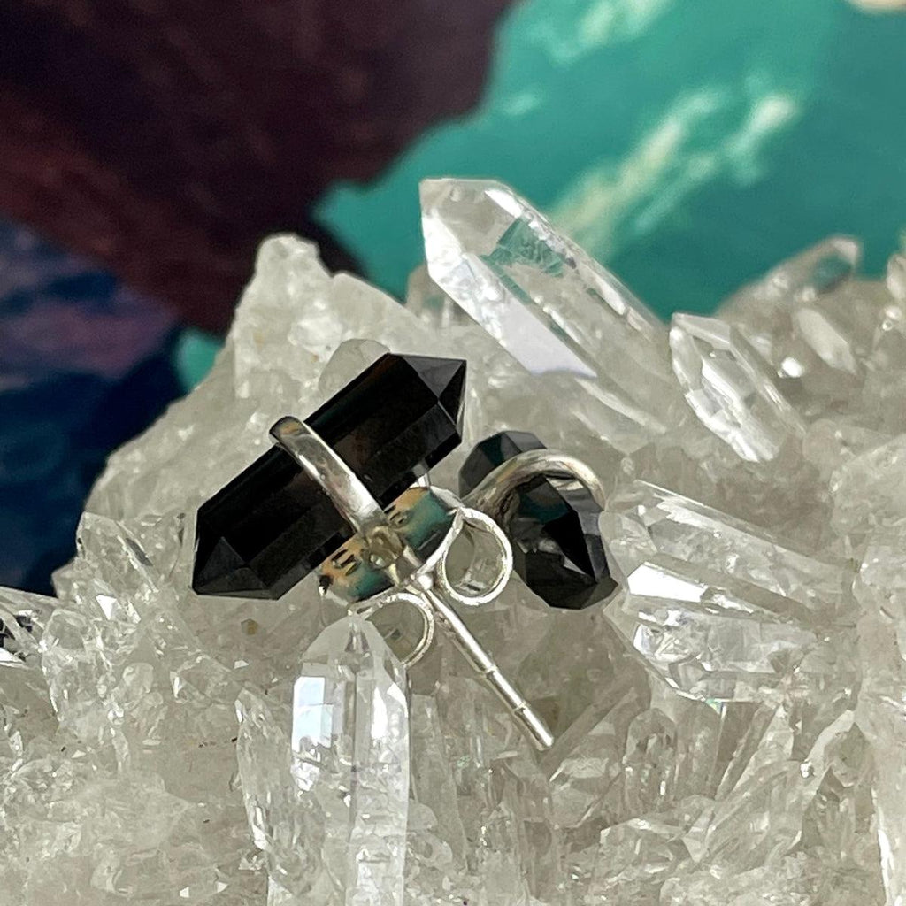Black Crystal Stud Earrings