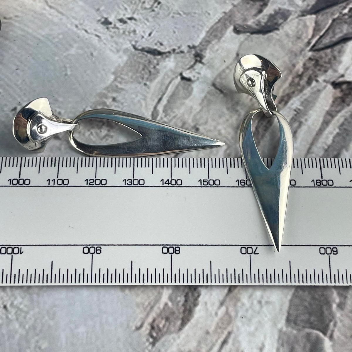 Sterling Silver Architecural Earrings
