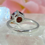 Garnet Round Brilliant Cut Ring