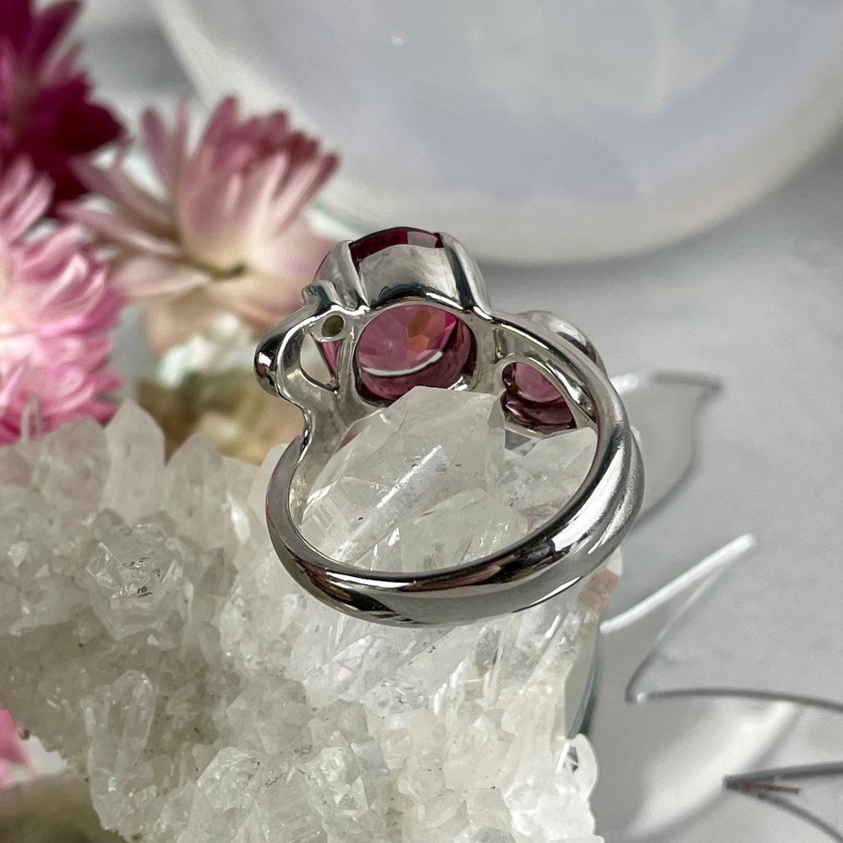 Pink Tourmaline Diamond Ring