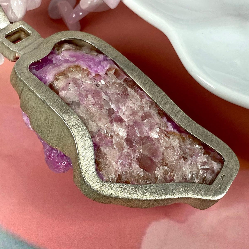 Kunzite And Watermelon Tourmaline Pendant