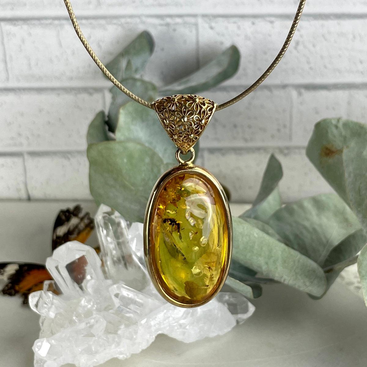 Oval Baltic Amber Pendant