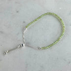 Faceted Peridot Bead Bracelet