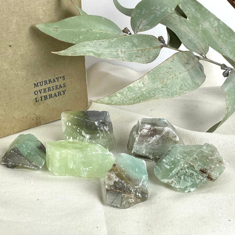 Raw Green Calcite Pieces