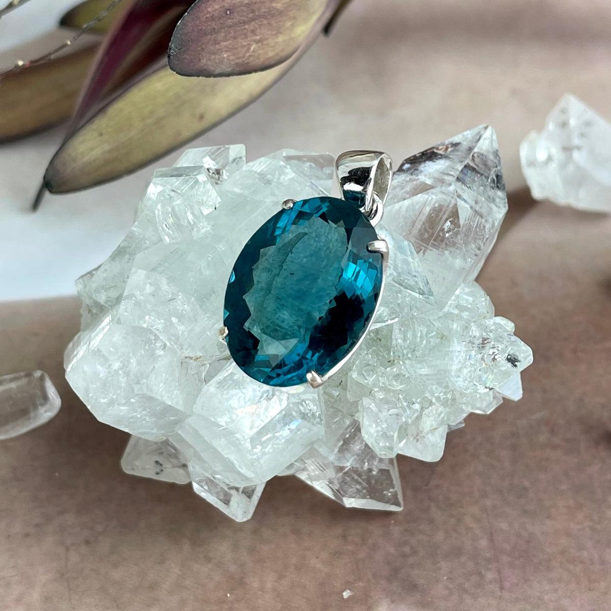 Oval Cut Fluorite Pendant